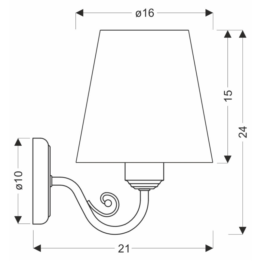 Wall lamp FIREZ 1xE27/40W/230V white/grey
