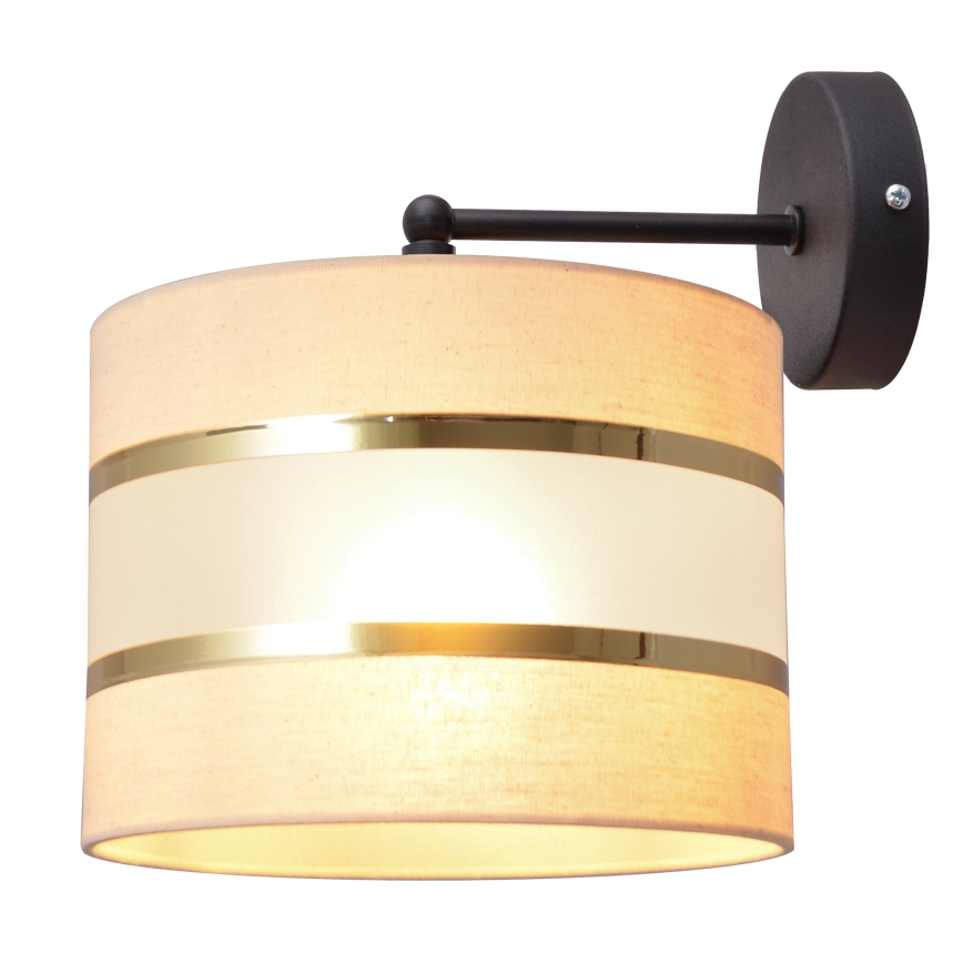 Wall lamp HELEN 1xE27/15W/230V cream/black/golden