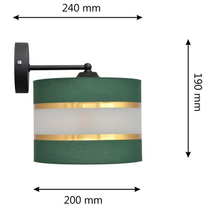 Wall lamp HELEN 1xE27/15W/230V green/gold