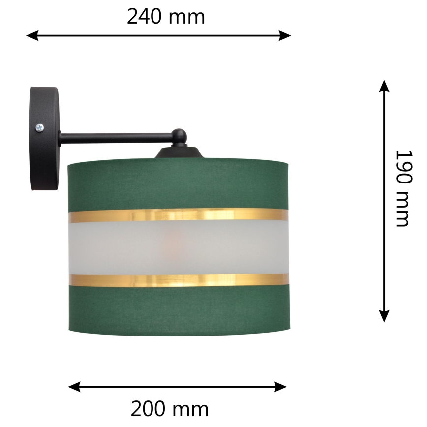 Wall lamp HELEN 1xE27/15W/230V green/gold