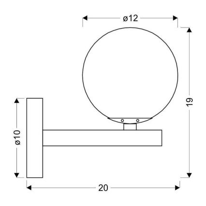 Wall lamp KAMA 1xG9/28W/230V black
