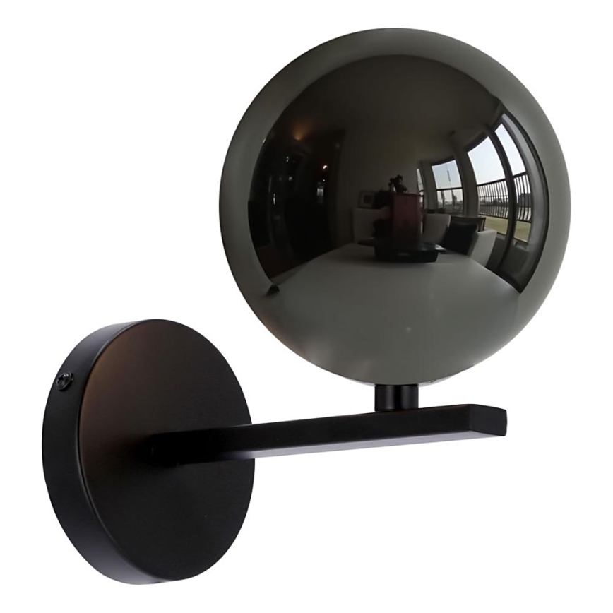 Wall lamp KAMA 1xG9/28W/230V black/smoky black