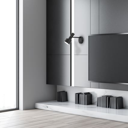 Wall lamp LINTERNA 1xGX53/12W/230V black