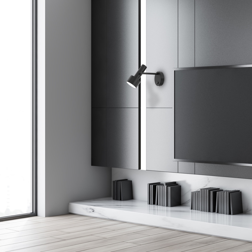 Wall lamp LINTERNA 1xGX53/12W/230V black