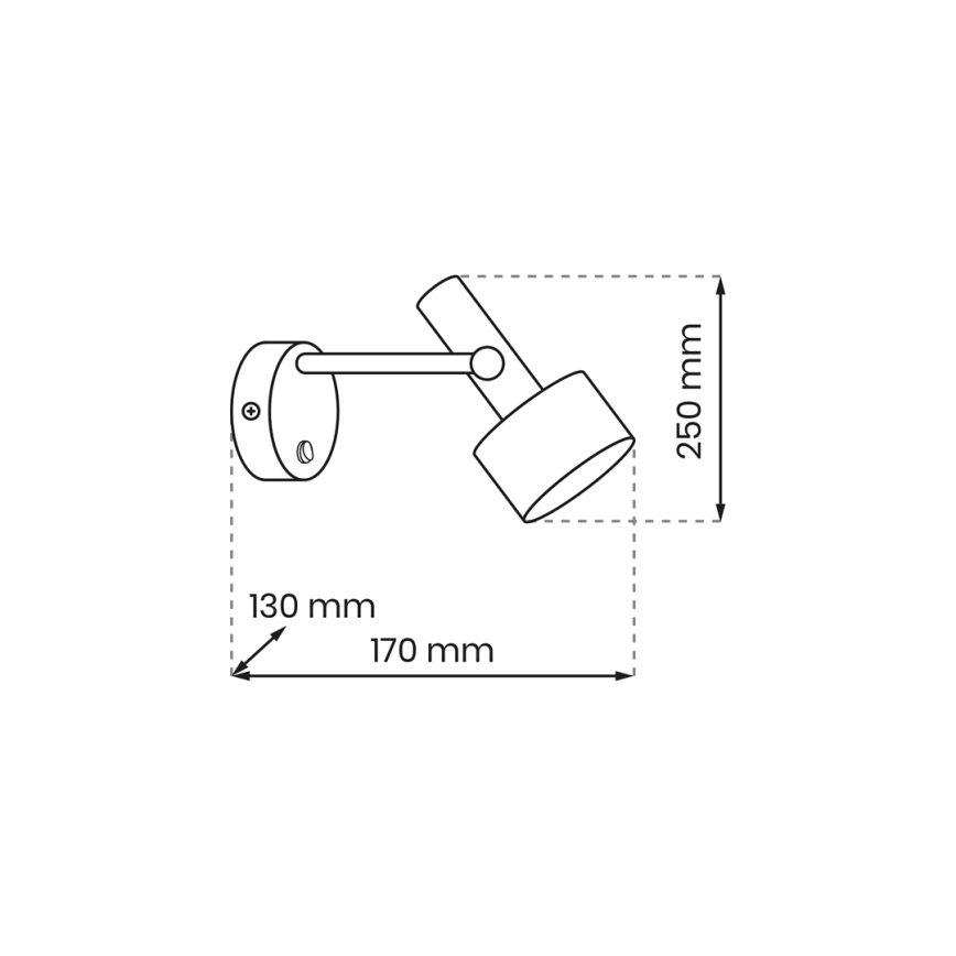Wall lamp LINTERNA 1xGX53/12W/230V black