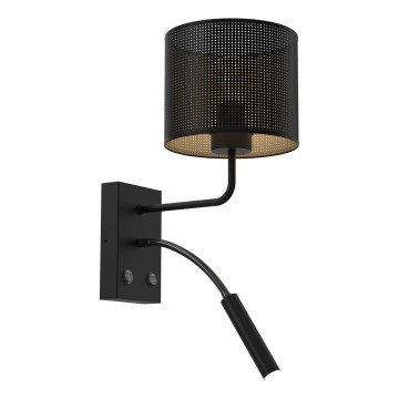 Wall lamp LOFT SHADE 1xE27/60W+1xG9/8W/230V black/gold