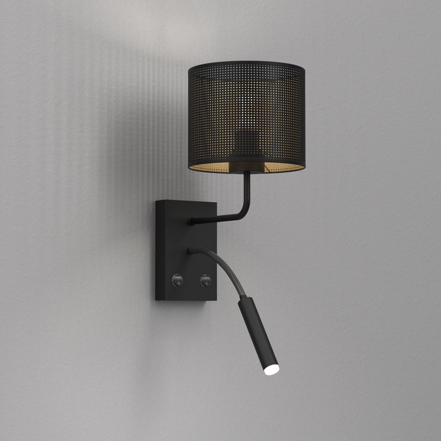 Wall lamp LOFT SHADE 1xE27/60W+1xG9/8W/230V black/gold