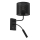Wall lamp LOFT SHADE 1xE27/60W+1xG9/8W/230V black