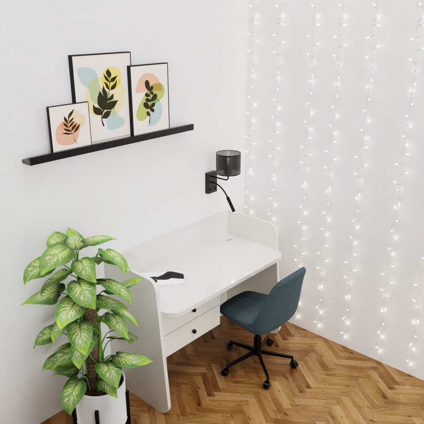 Wall lamp LOFT SHADE 1xE27/60W+1xG9/8W/230V black