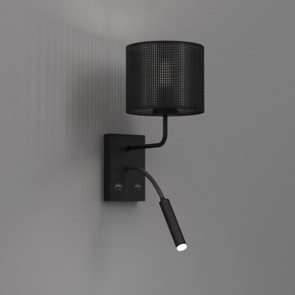 Wall lamp LOFT SHADE 1xE27/60W+1xG9/8W/230V black