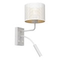 Wall lamp LOFT SHADE 1xE27/60W+1xG9/8W/230V white/gold