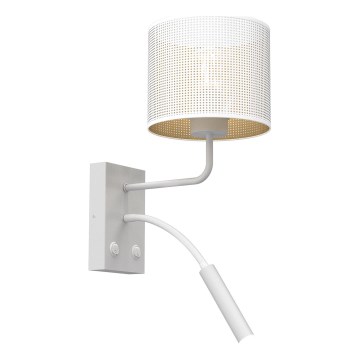 Wall lamp LOFT SHADE 1xE27/60W+1xG9/8W/230V white/gold
