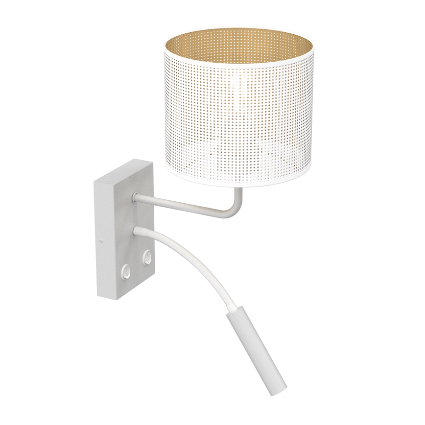 Wall lamp LOFT SHADE 1xE27/60W+1xG9/8W/230V white/gold