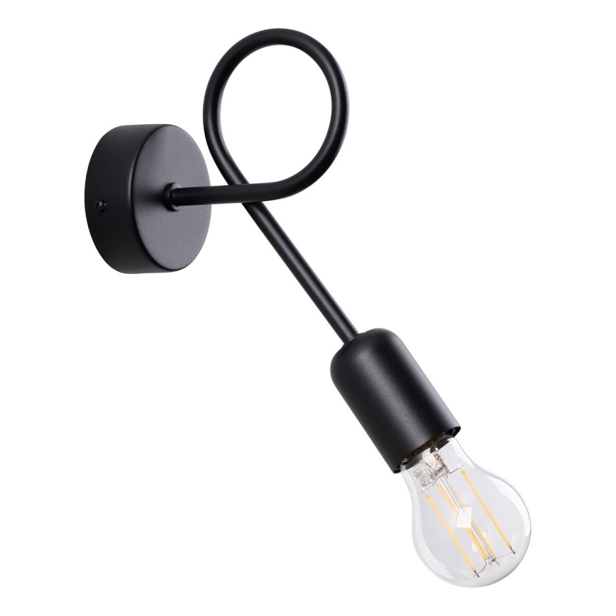 Wall lamp LOOP 1xE27/15W/230V black
