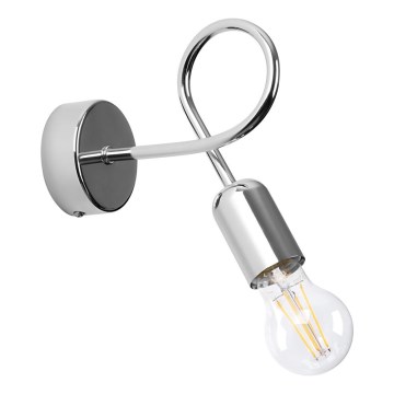 Wall lamp LOOP 1xE27/15W/230V shiny chrome