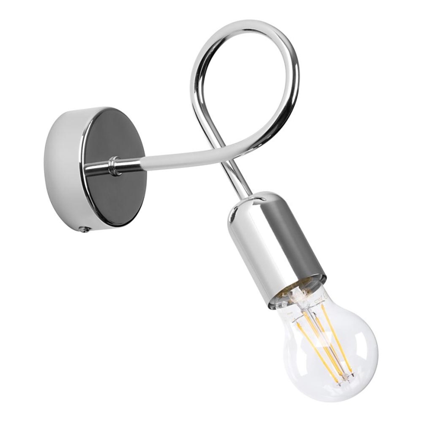 Wall lamp LOOP 1xE27/15W/230V shiny chrome