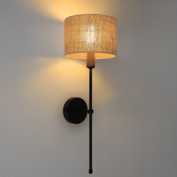 Wall lamp MADELA 1xE14/40W/230V jute/black