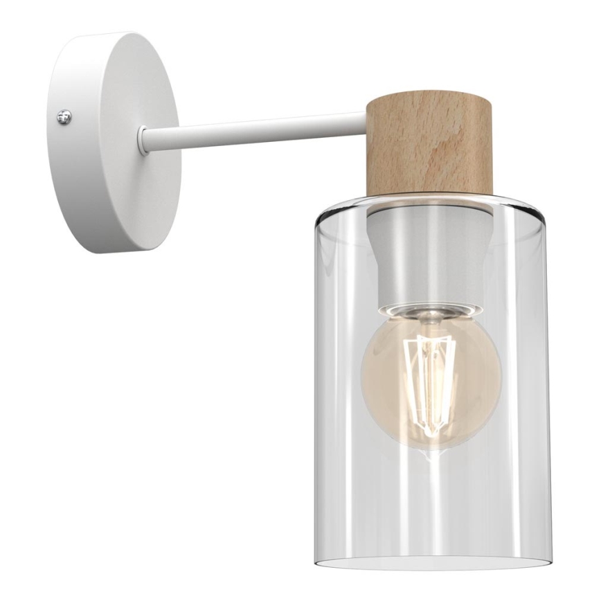 Wall lamp MADERA 1xE27/60W/230V white/wood