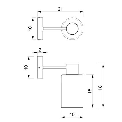 Wall lamp MADERA 1xE27/60W/230V white/wood