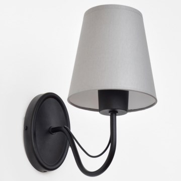 Wall lamp MALBO 1xE27/15W/230V grey/black
