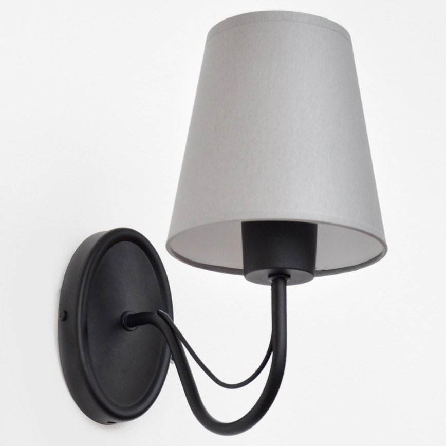 Wall lamp MALBO 1xE27/15W/230V grey/black