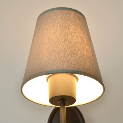 Wall lamp MALBO 1xE27/15W/230V grey/black