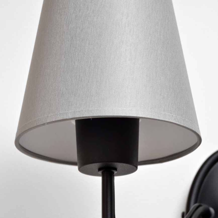 Wall lamp MALBO 1xE27/15W/230V grey/black
