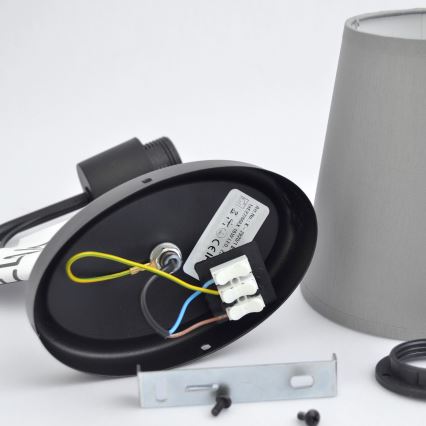 Wall lamp MALBO 1xE27/15W/230V grey/black