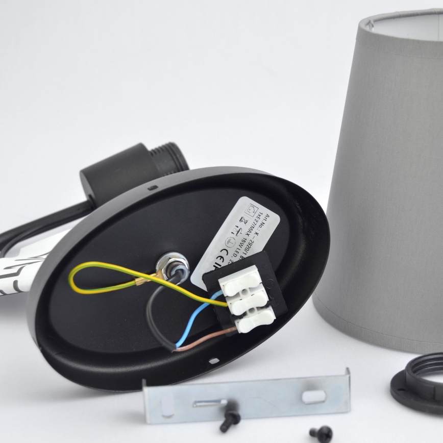 Wall lamp MALBO 1xE27/15W/230V grey/black