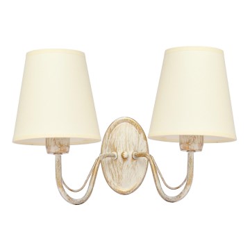 Wall lamp MALBO 2xE27/15W/230V beige