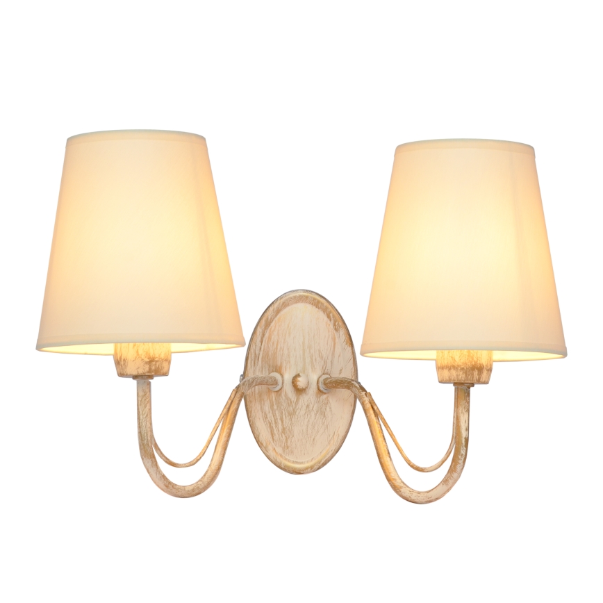 Wall lamp MALBO 2xE27/15W/230V beige