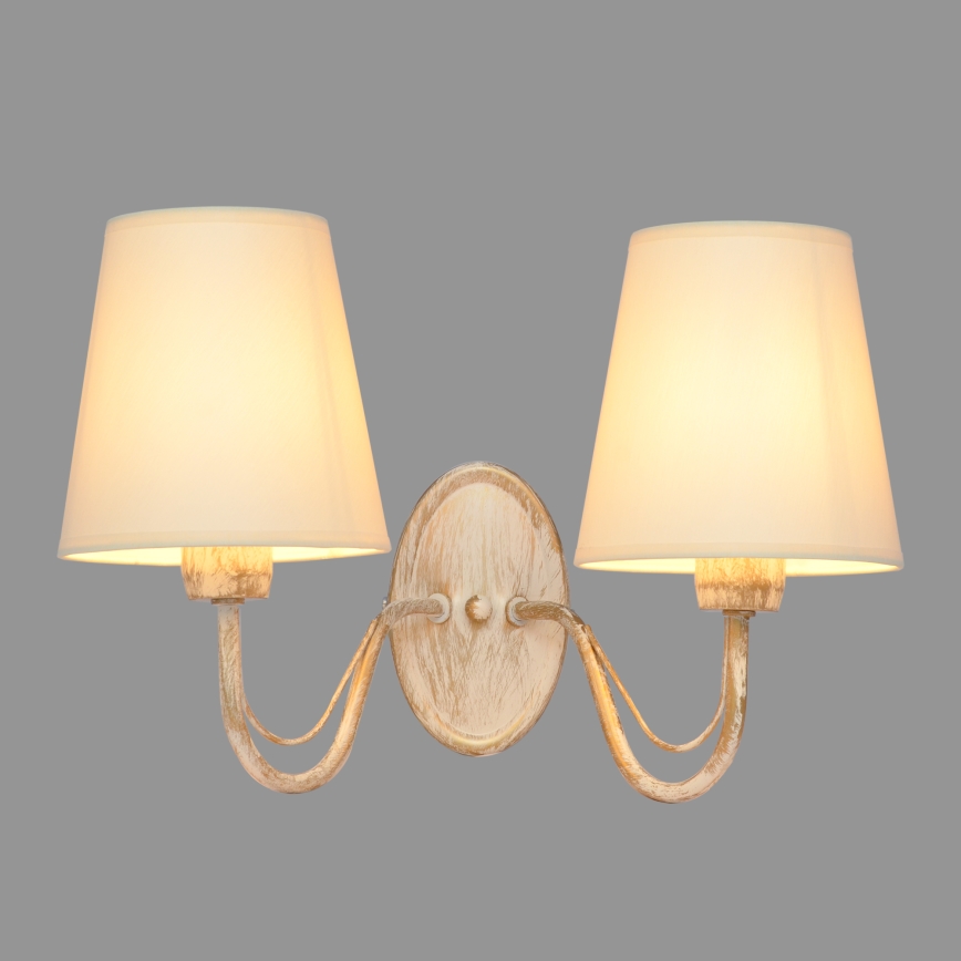Wall lamp MALBO 2xE27/15W/230V beige