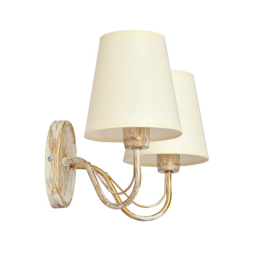Wall lamp MALBO 2xE27/15W/230V beige