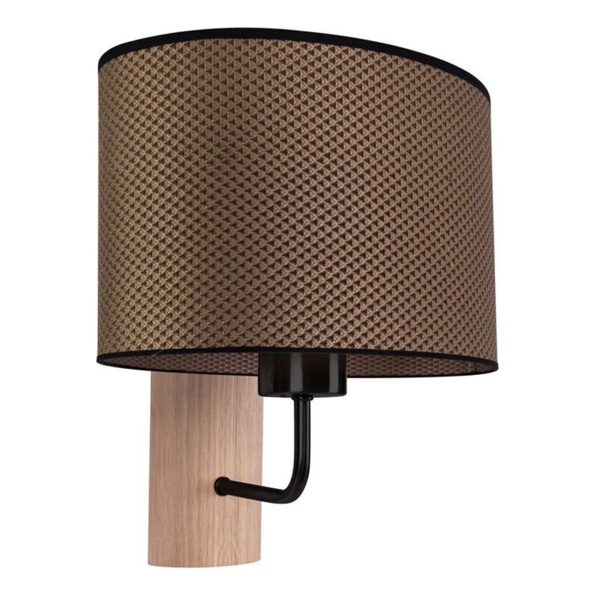 Wall lamp MERCEDES 1xE27/25W/230V brown/oak