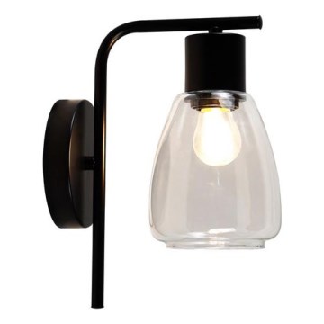 Wall lamp MOLDO 1xE27/40W/230V black/clear