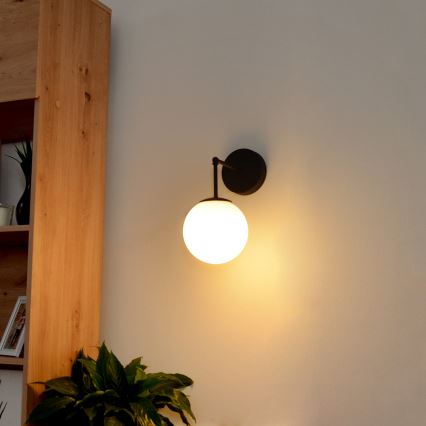 Wall lamp MOON 1xE27/15W/230V black