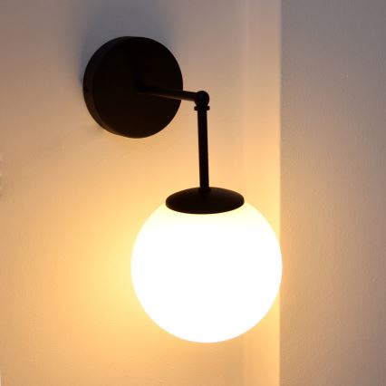 Wall lamp MOON 1xE27/15W/230V black