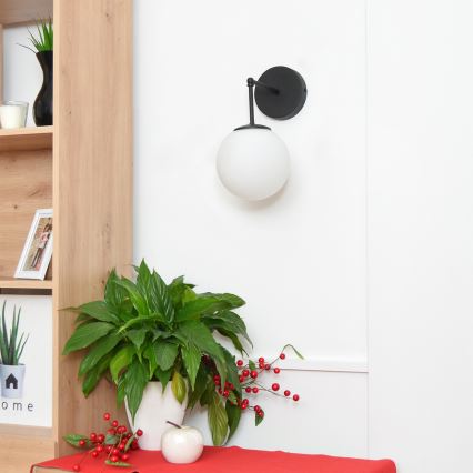Wall lamp MOON 1xE27/15W/230V black