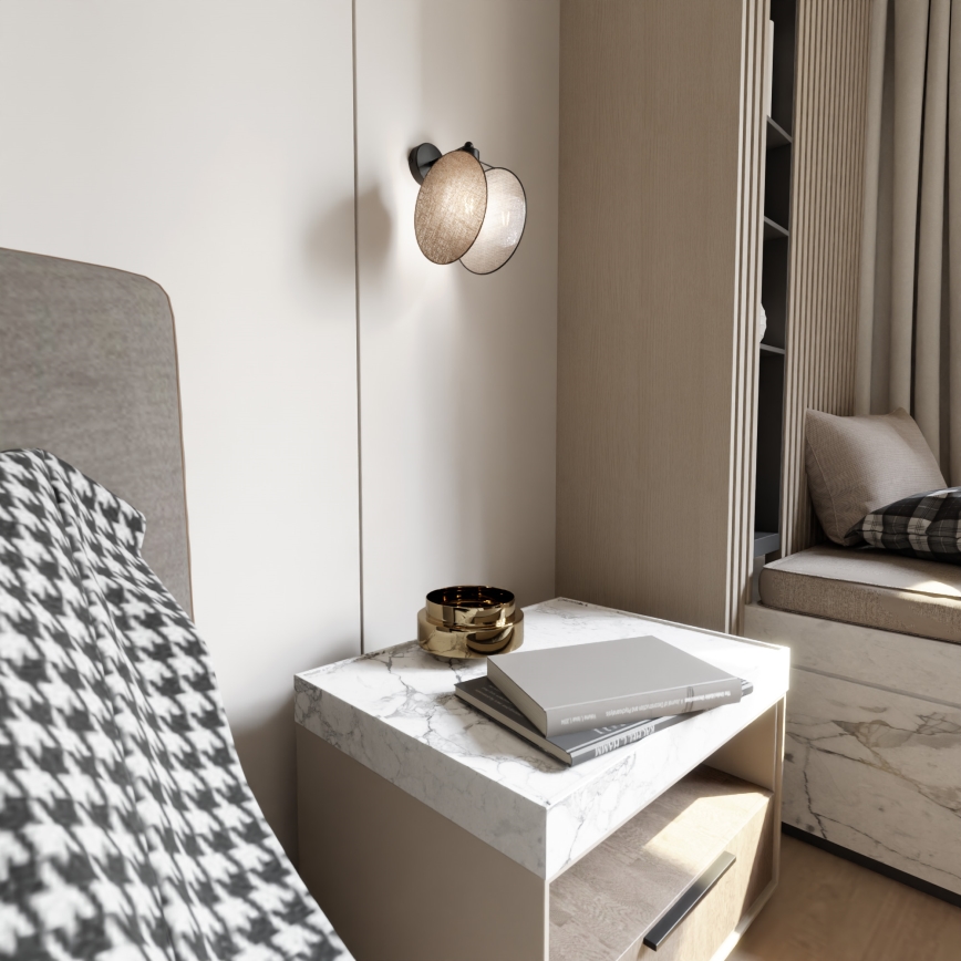 Wall lamp MOTIF 1xE14/10W/230V beige