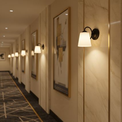 Wall lamp PAFOS 1xE27/15W/230V black