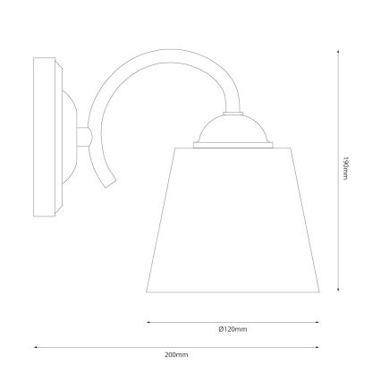 Wall lamp PAFOS 1xE27/15W/230V black