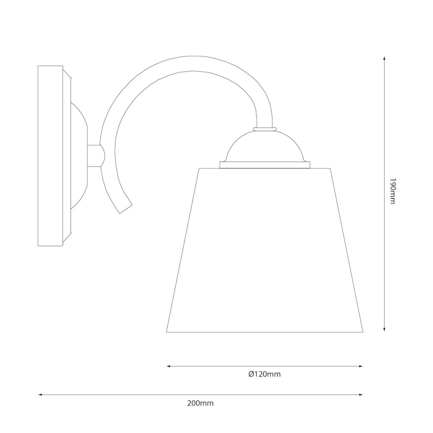Wall lamp PAFOS 1xE27/15W/230V black