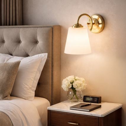 Wall lamp PAFOS 1xE27/15W/230V gold