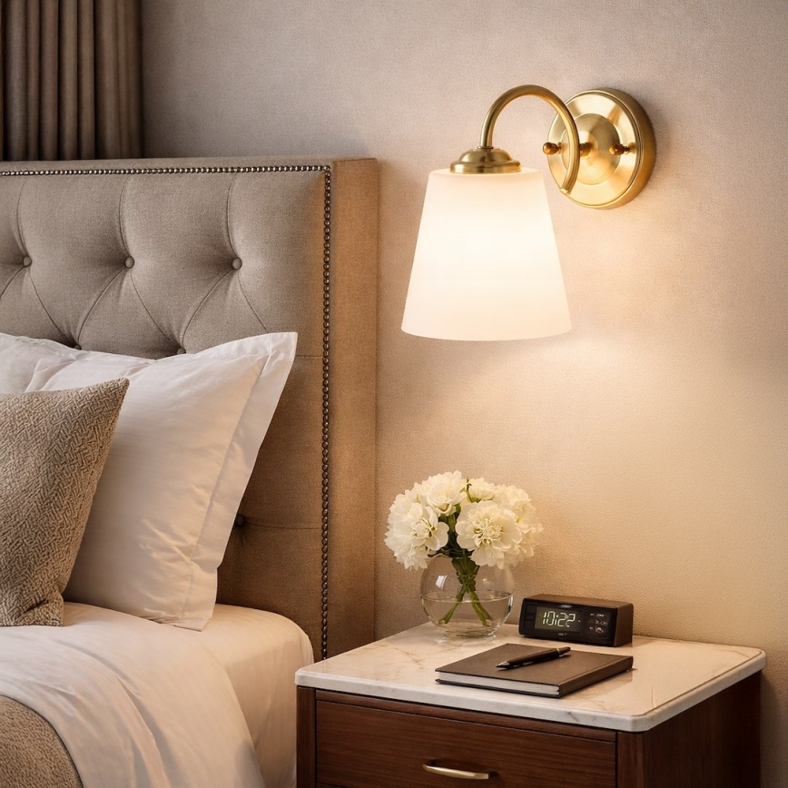 Wall lamp PAFOS 1xE27/15W/230V gold