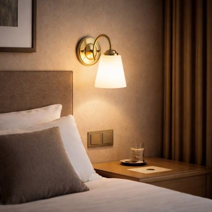 Wall lamp PAFOS 1xE27/15W/230V gold