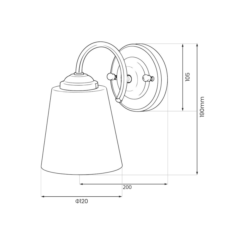 Wall lamp PAFOS 1xE27/15W/230V gold