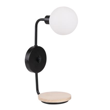 Wall lamp PONIO 1xG9/25W/230V black/beech