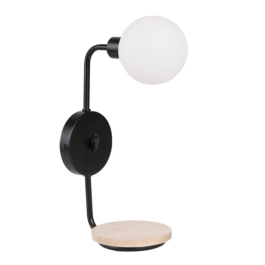 Wall lamp PONIO 1xG9/25W/230V black/beech
