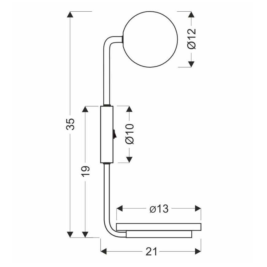Wall lamp PONIO 1xG9/25W/230V black/beech