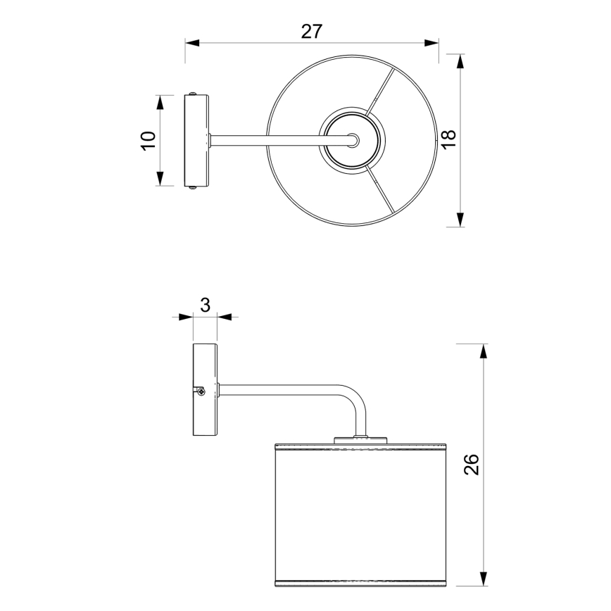 Wall lamp RATTAN 1xE27/60W/230V rattan